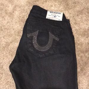 Dark blue true religion skinny jeans!